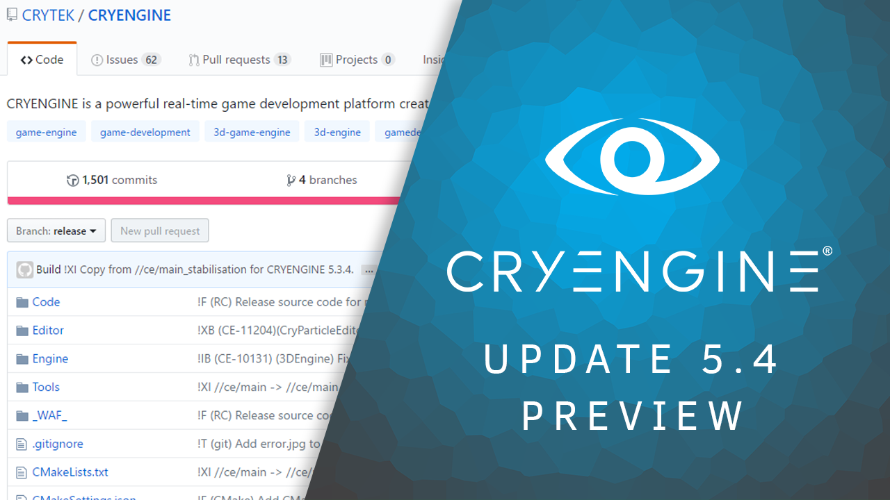 Предварительный релиз CryEngine 5.4 Preview - Конструкторы, системы разработки игр